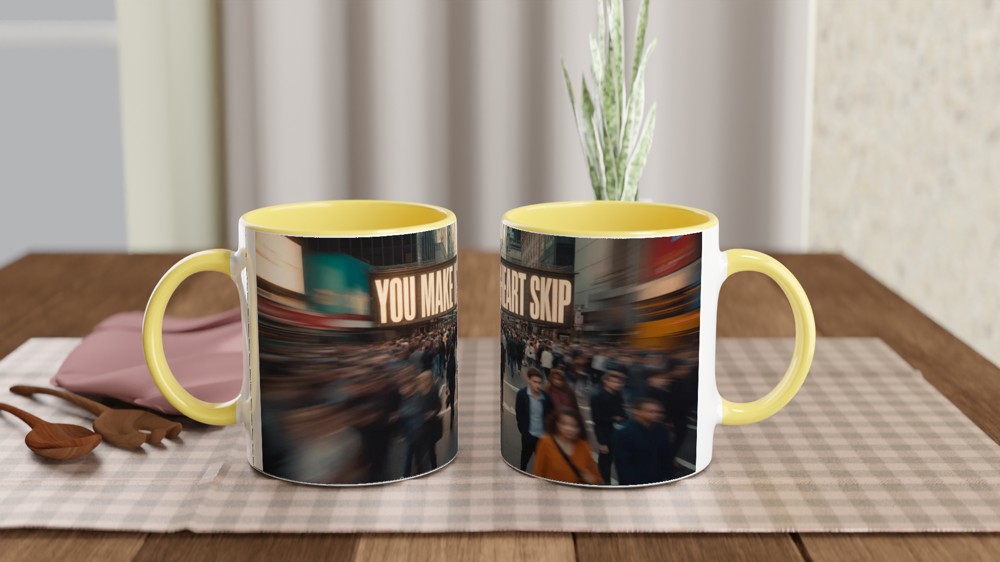 You Make My Heart Skip - Romantic Couple Mug — view 8