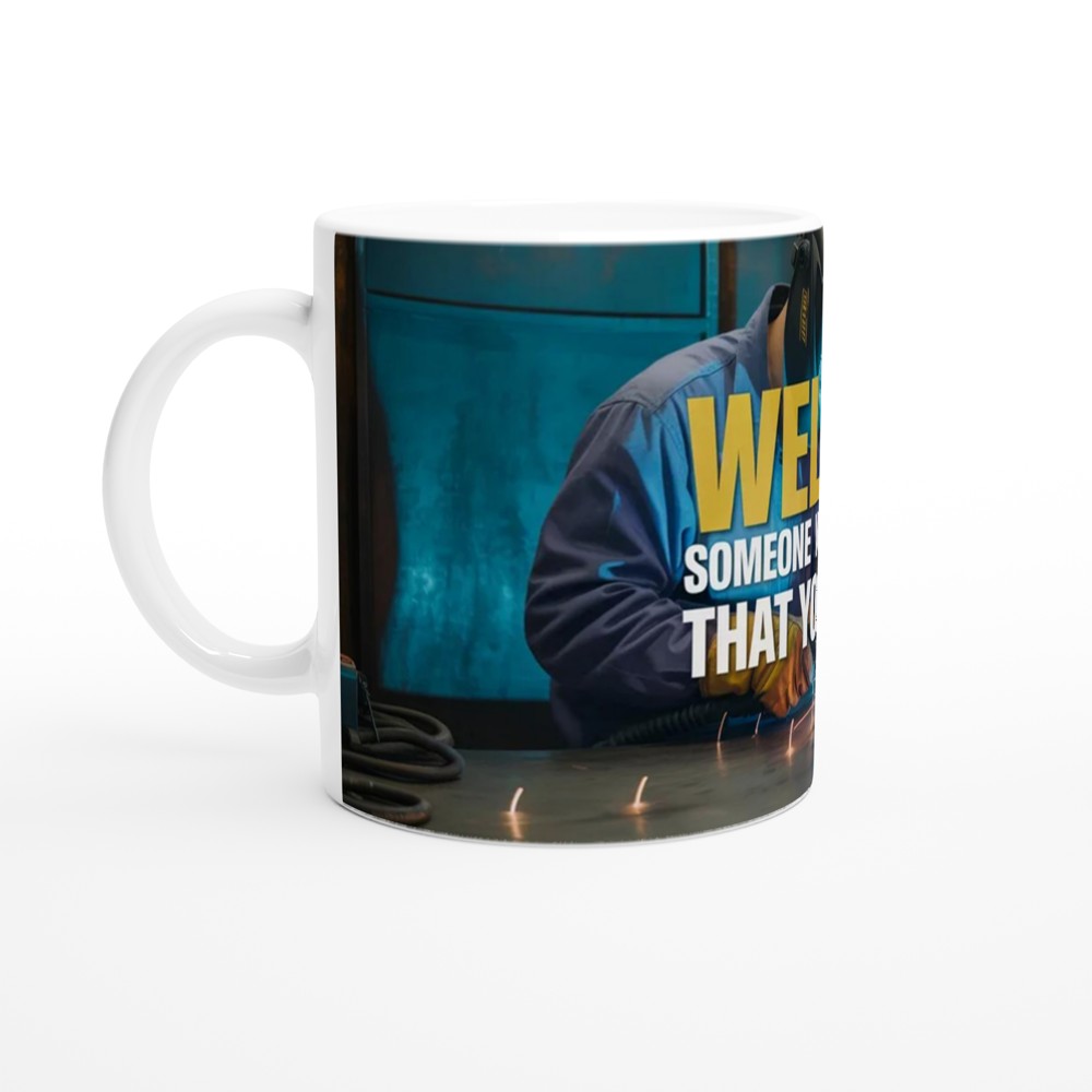 Funny Welder Mug | Welder Gift for Him | Welding Booth Scene Coffee Cup | Father's Day Gift for Dad Colleague | Rude Welding Present — view 10