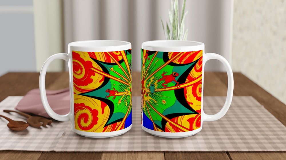 Mind Blown Pop Art Psychedelic Explosion Mug — view 2