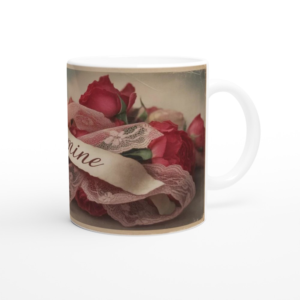Be Mine Vintage Roses & Lace Valentine's Mug — view 12