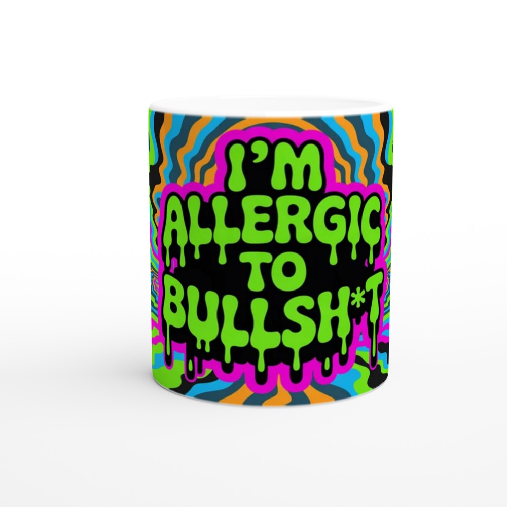 I'm Allergic To Bullsh*t Psychedelic Drip Mug — view 11