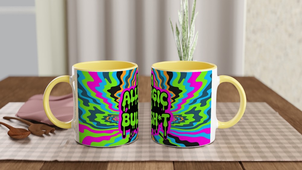 I'm Allergic To Bullsh*t Psychedelic Drip Mug — view 8