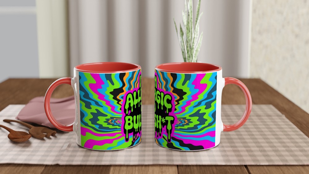 I'm Allergic To Bullsh*t Psychedelic Drip Mug — view 7