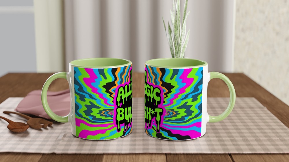 I'm Allergic To Bullsh*t Psychedelic Drip Mug — view 5