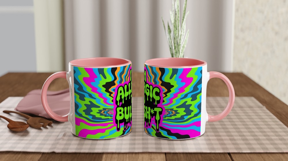 I'm Allergic To Bullsh*t Psychedelic Drip Mug — view 6