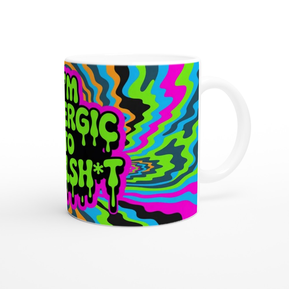 I'm Allergic To Bullsh*t Psychedelic Drip Mug — view 12