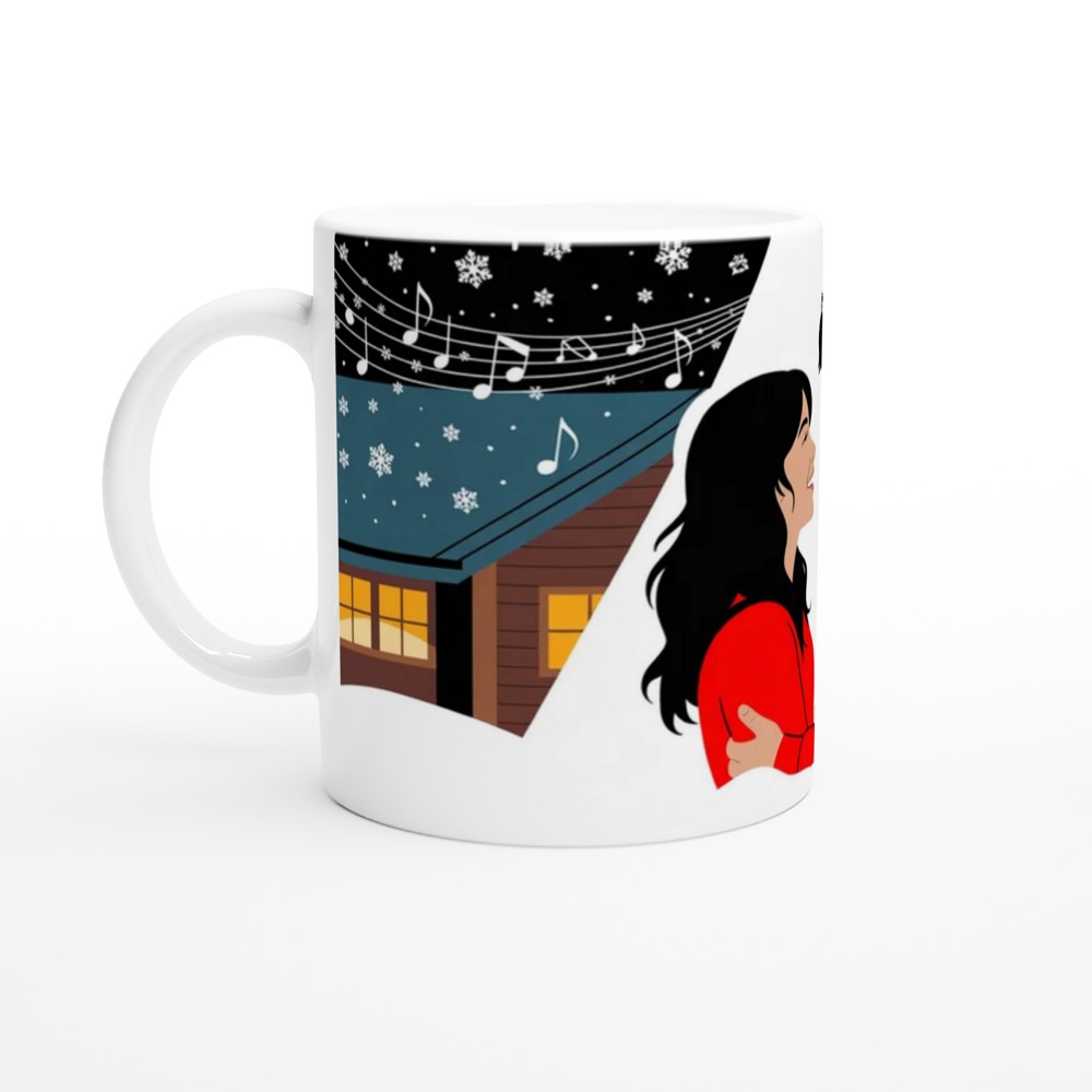Romantic Winter Couple Snow Scene Mug — view 10