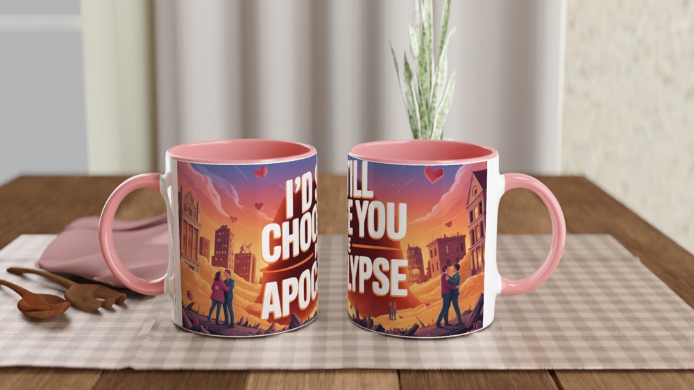 Apocalypse Love Mug | Funny Anniversary Gift for Him or Her | Romantic Humour Mug | I'd Still Choose You Valentine's Present — view 6