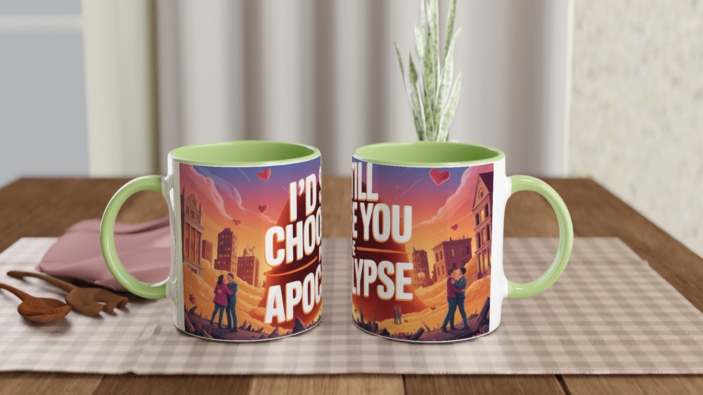 Apocalypse Love Mug | Funny Anniversary Gift for Him or Her | Romantic Humour Mug | I'd Still Choose You Valentine's Present — view 5