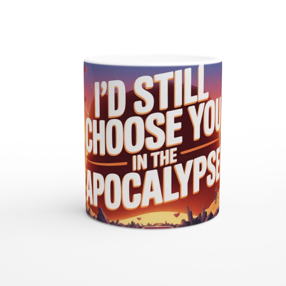 Apocalypse Love Mug | Funny Anniversary Gift for Him or Her | Romantic Humour Mug | I'd Still Choose You Valentine's Present — view 11