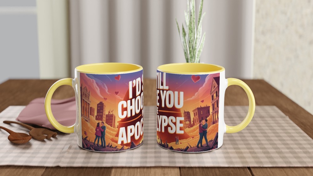 Apocalypse Love Mug | Funny Anniversary Gift for Him or Her | Romantic Humour Mug | I'd Still Choose You Valentine's Present — view 8