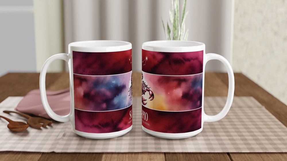 Scorpio Mug | Scorpio Zodiac Gift | Astrology Horoscope Coffee Cup | Birthday Present for Best Friend — view 2