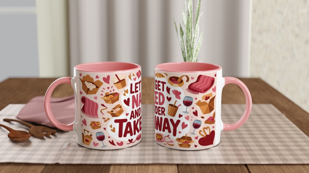 Let's Get Naked And Order Takeaway Funny Mug — view 6