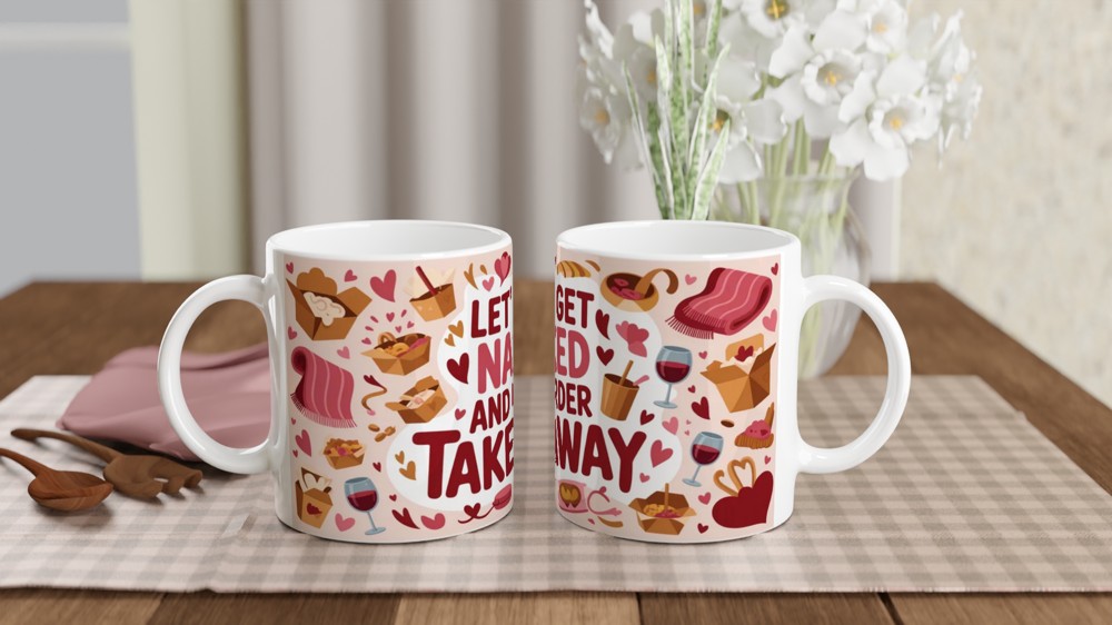 Let's Get Naked And Order Takeaway Funny Mug