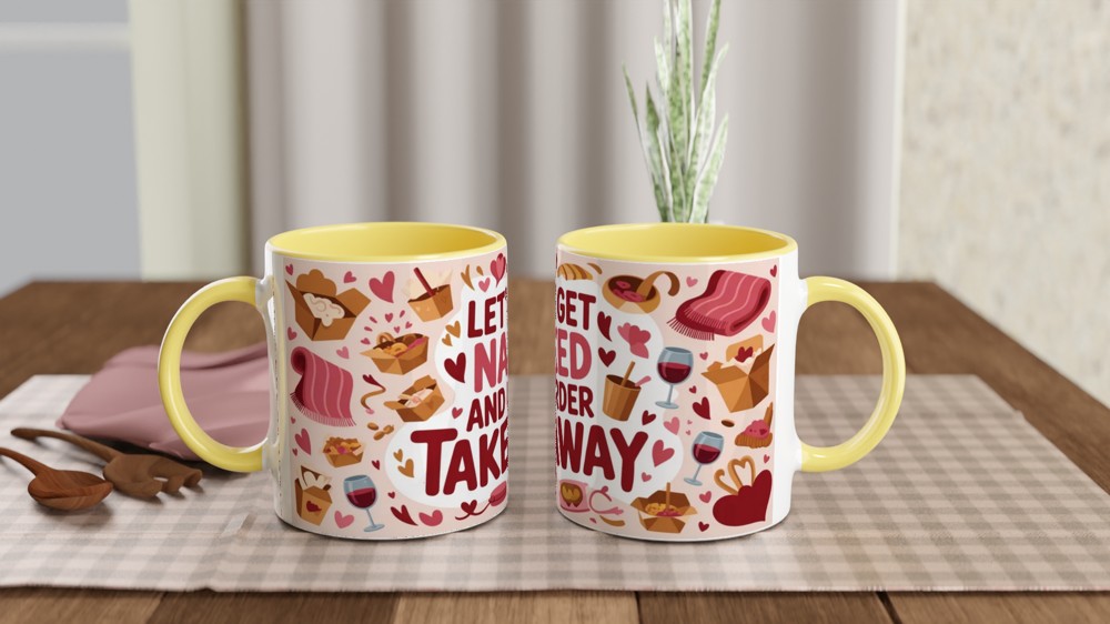 Let's Get Naked And Order Takeaway Funny Mug — view 8