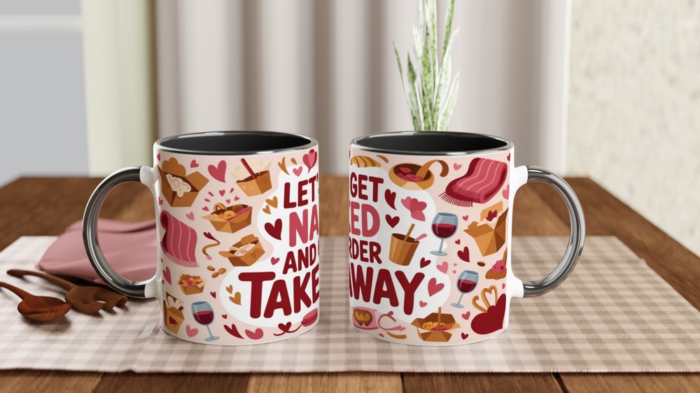 Let's Get Naked And Order Takeaway Funny Mug — view 9