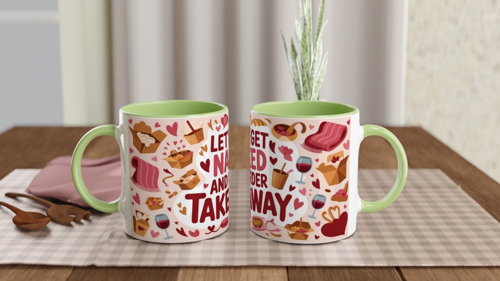 Let's Get Naked And Order Takeaway Funny Mug — view 5