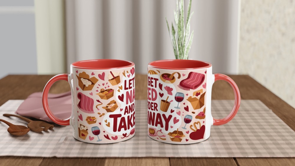 Let's Get Naked And Order Takeaway Funny Mug — view 7
