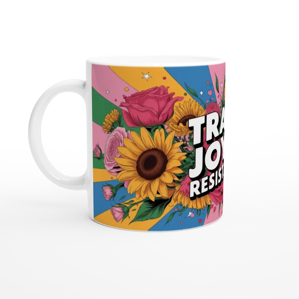 Trans Joy Is Resistance Floral Pride Mug — view 10