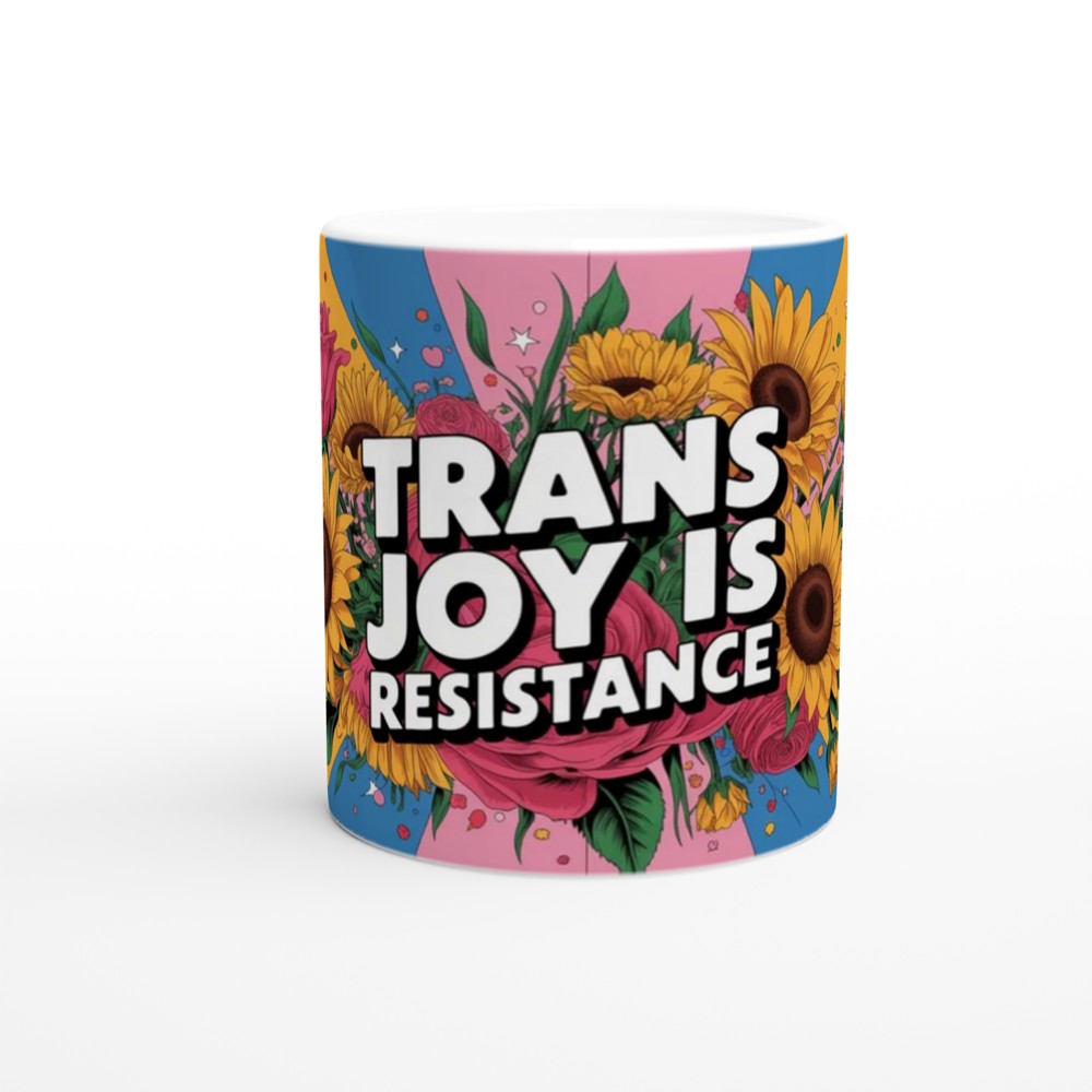 Trans Joy Is Resistance Floral Pride Mug — view 11