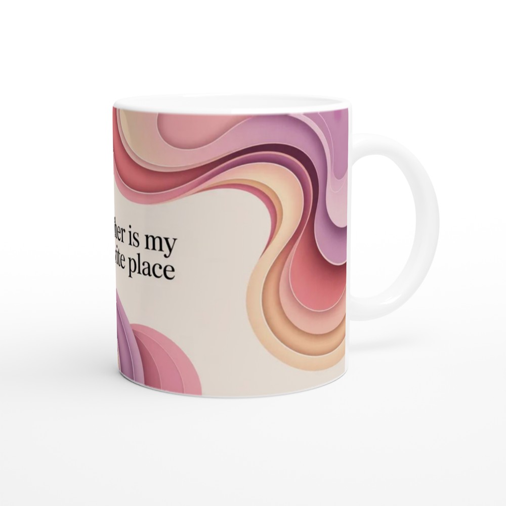 Together Is My Favourite Place - Abstract Pastel Waves Mug — view 12