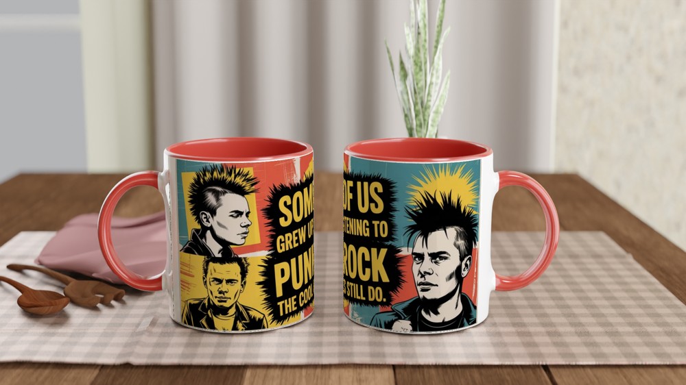 Punk Rock Mug | Grew Up Listening to Punk Rock Gift | Retro Music Mug | Punk Rocker Gift for Him or Her — view 7