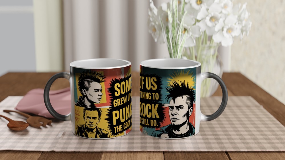 Punk Rock Mug | Grew Up Listening to Punk Rock Gift | Retro Music Mug | Punk Rocker Gift for Him or Her — view 3