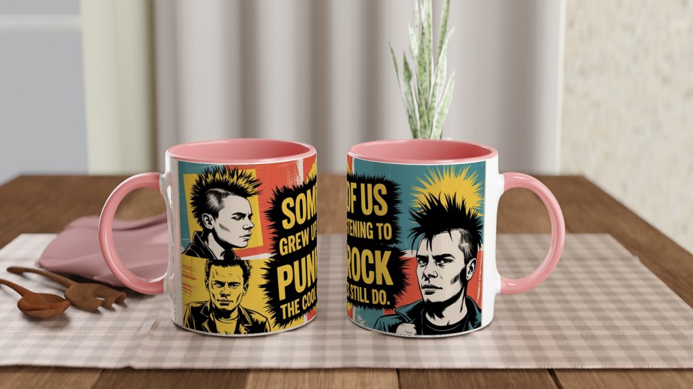 Punk Rock Mug | Grew Up Listening to Punk Rock Gift | Retro Music Mug | Punk Rocker Gift for Him or Her — view 6
