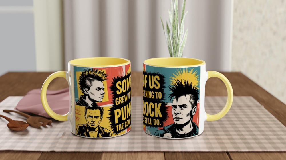 Punk Rock Mug | Grew Up Listening to Punk Rock Gift | Retro Music Mug | Punk Rocker Gift for Him or Her — view 8