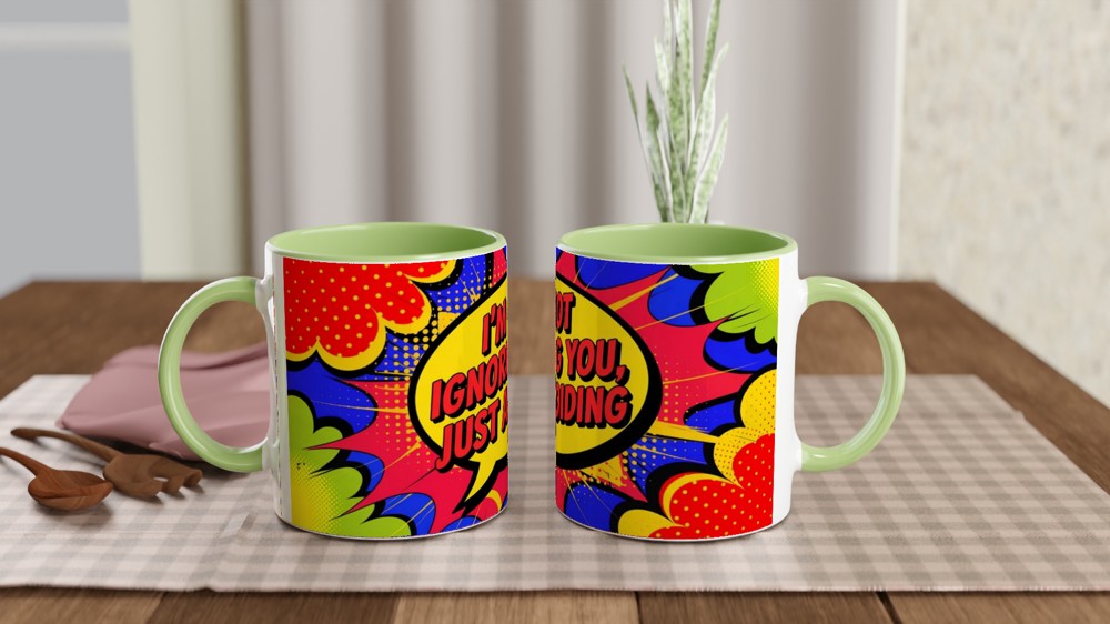 I'm Not Ignoring You Just Avoiding - Comic Pop Art Funny Mug — view 5