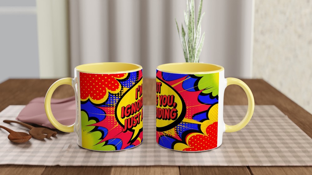 I'm Not Ignoring You Just Avoiding - Comic Pop Art Funny Mug — view 8