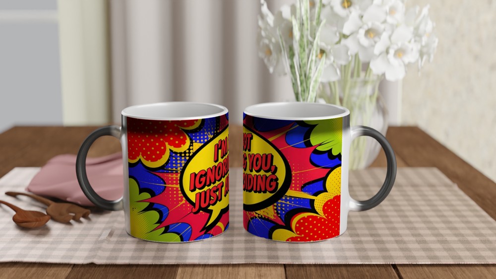 I'm Not Ignoring You Just Avoiding - Comic Pop Art Funny Mug — view 3