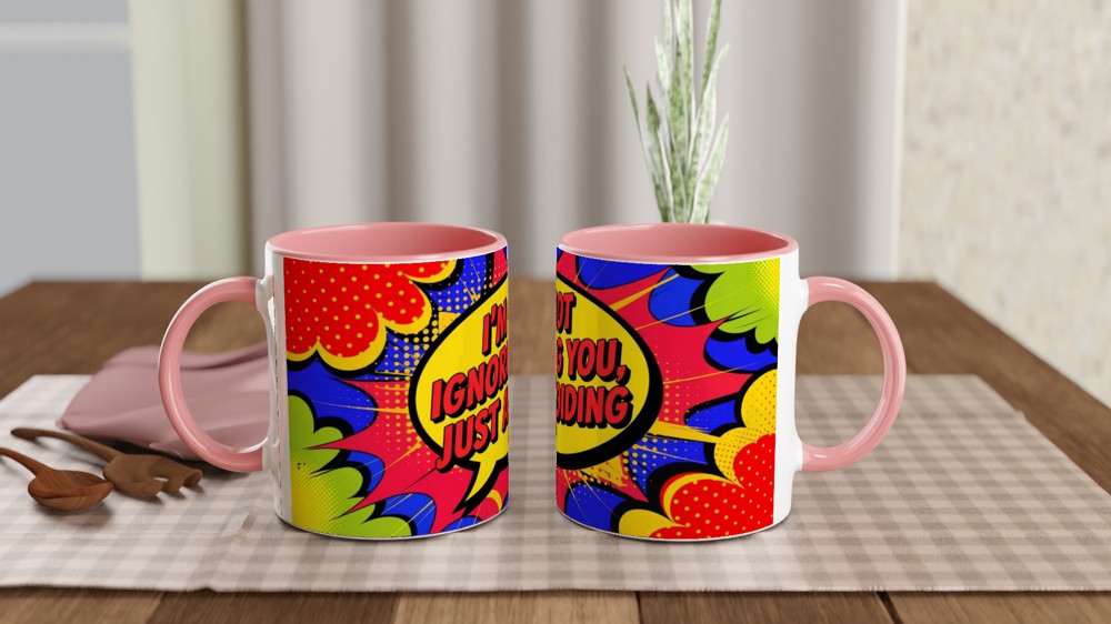 I'm Not Ignoring You Just Avoiding - Comic Pop Art Funny Mug — view 6