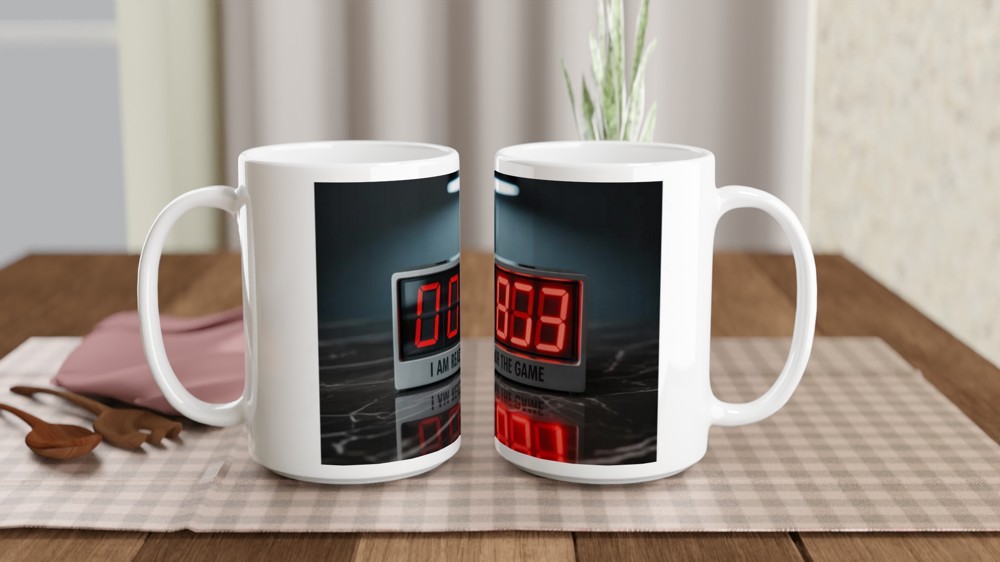 I Am Ready For The Game - Digital Countdown Clock Mug — view 2