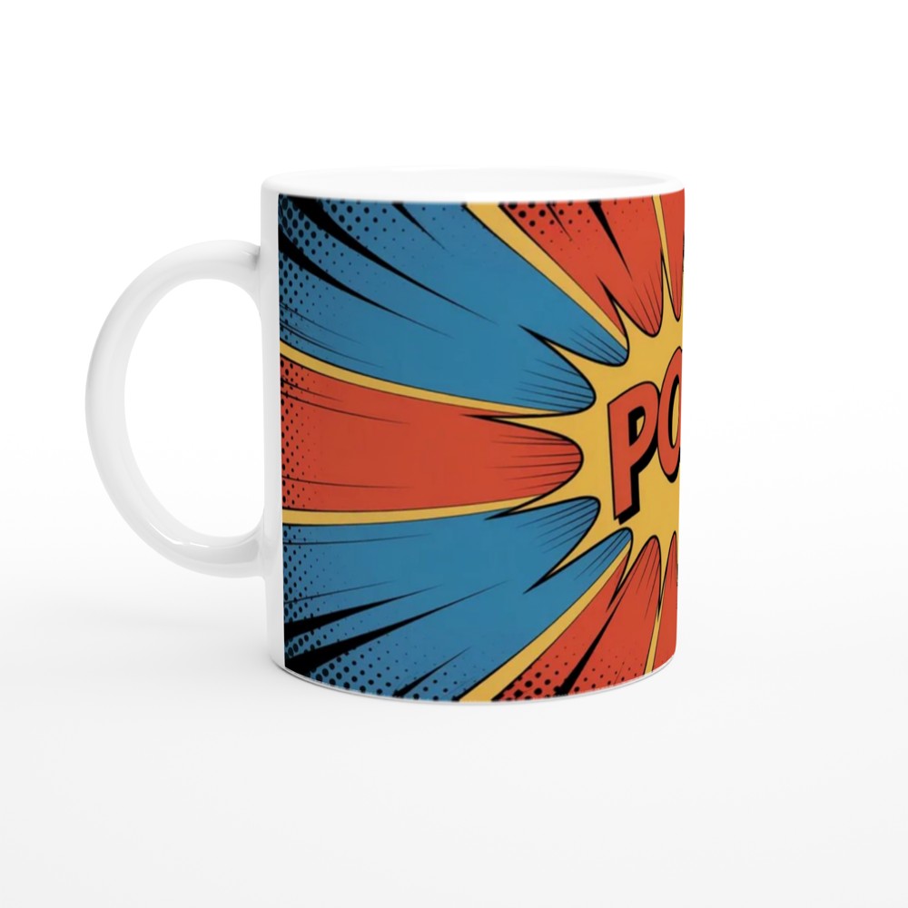 POW Squirrel Focusing - ADHD Comic Book Style Mug — view 10
