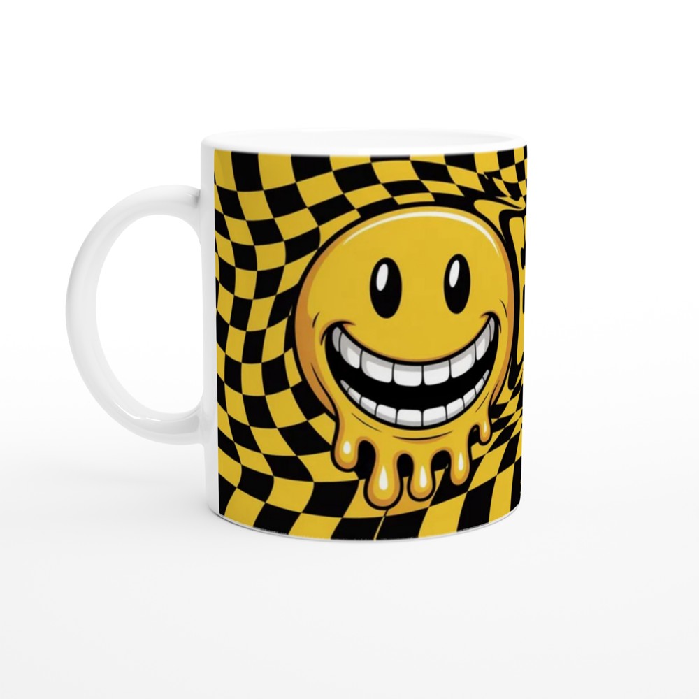 Everything Is Fine Melting Smiley Face Mug — view 10