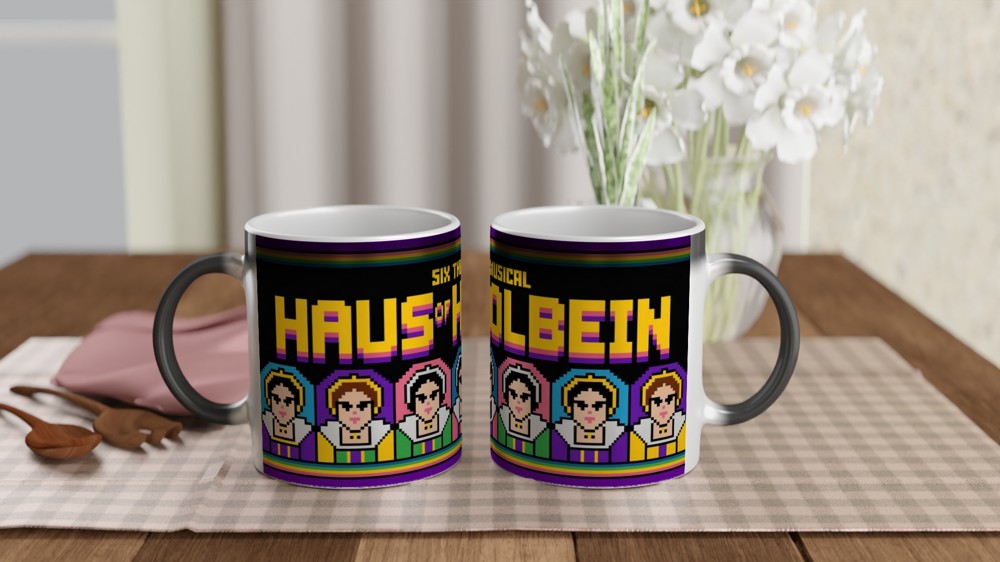 Six The Musical Haus of Holbein Pixel Art Mug — view 3