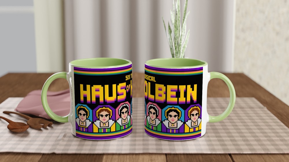 Six The Musical Haus of Holbein Pixel Art Mug — view 5