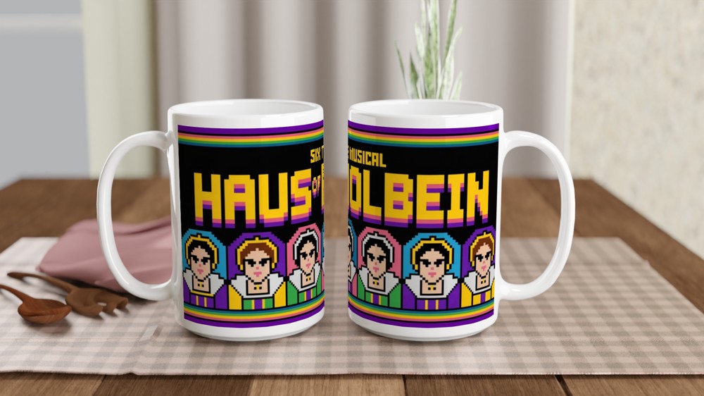 Six The Musical Haus of Holbein Pixel Art Mug — view 2