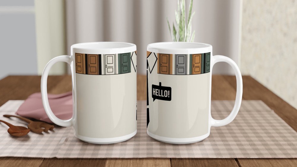 Book of Mormon Mug | 'Hello!' Missionary Badge Design | Musical Theatre Gift | West End Present — view 2