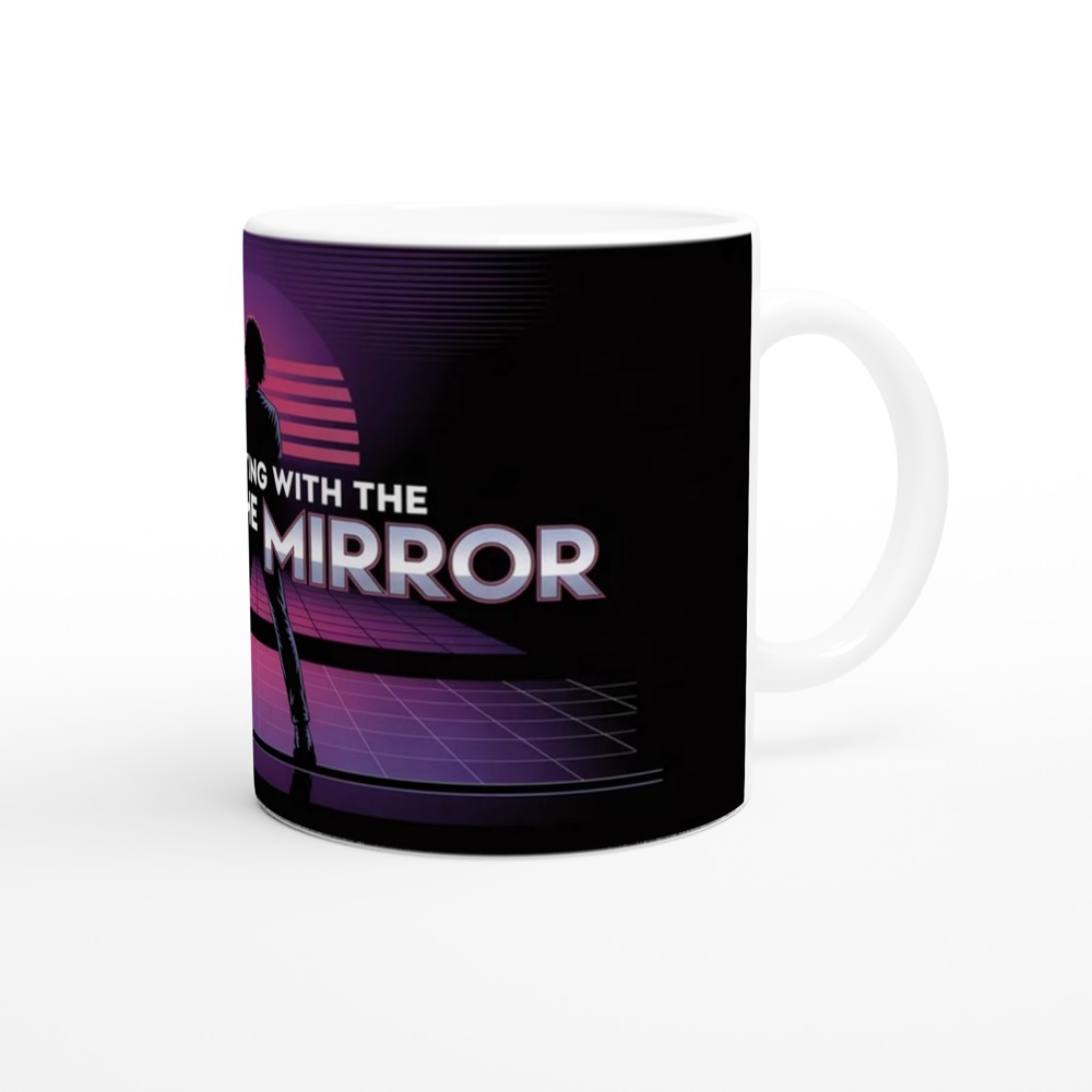 MJ The Musical Mug | Man in the Mirror Synthwave Quote | Musical Theatre Gift | Retro 80s West End Present for Him or Her — view 12