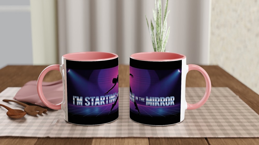 Man In The Mirror Dance Silhouette Retro Mug — view 6