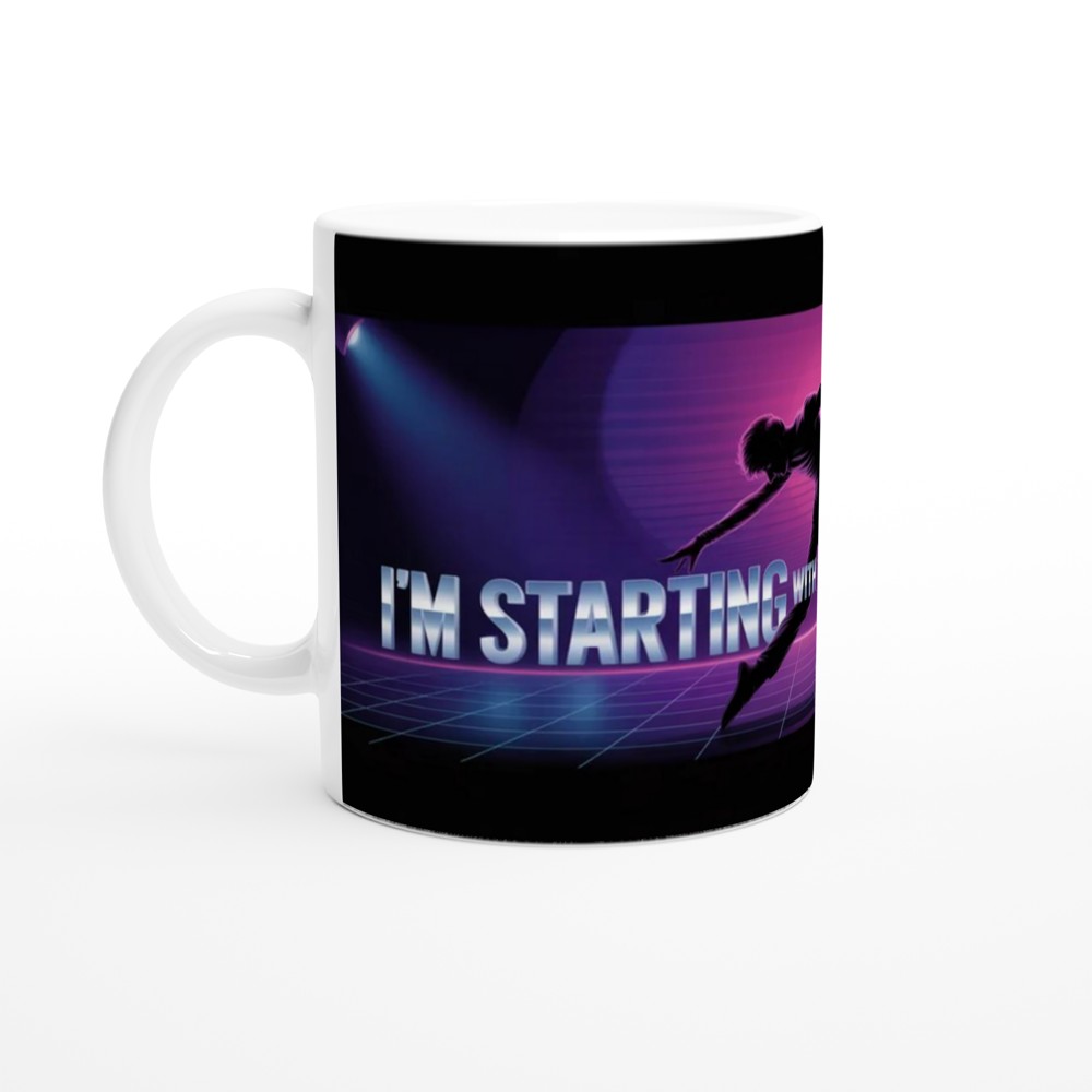 Man In The Mirror Dance Silhouette Retro Mug — view 10