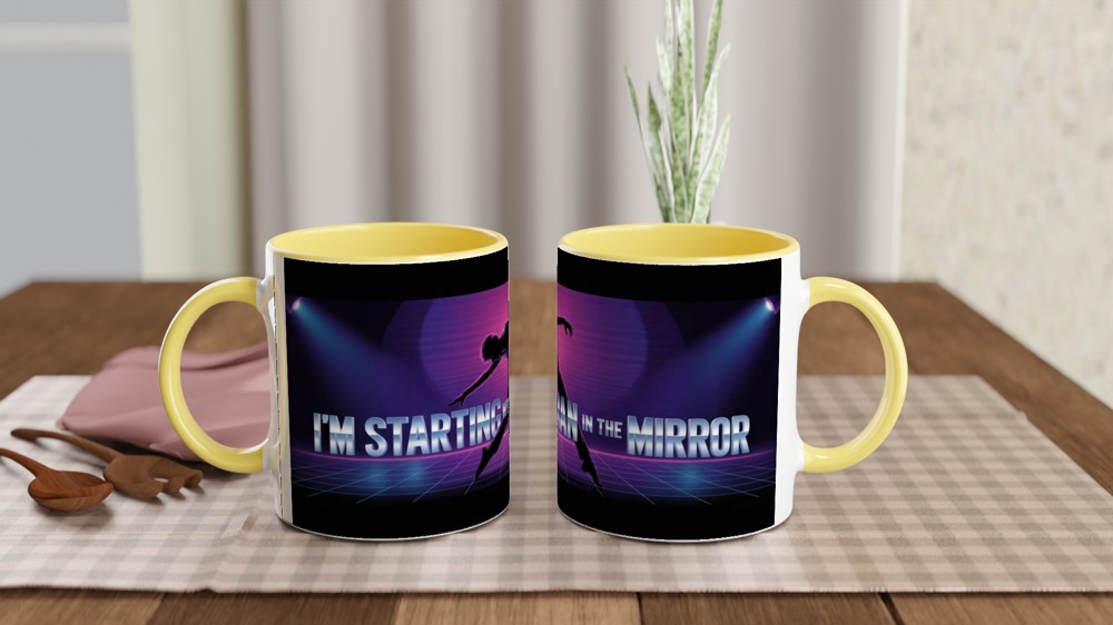 Man In The Mirror Dance Silhouette Retro Mug — view 8