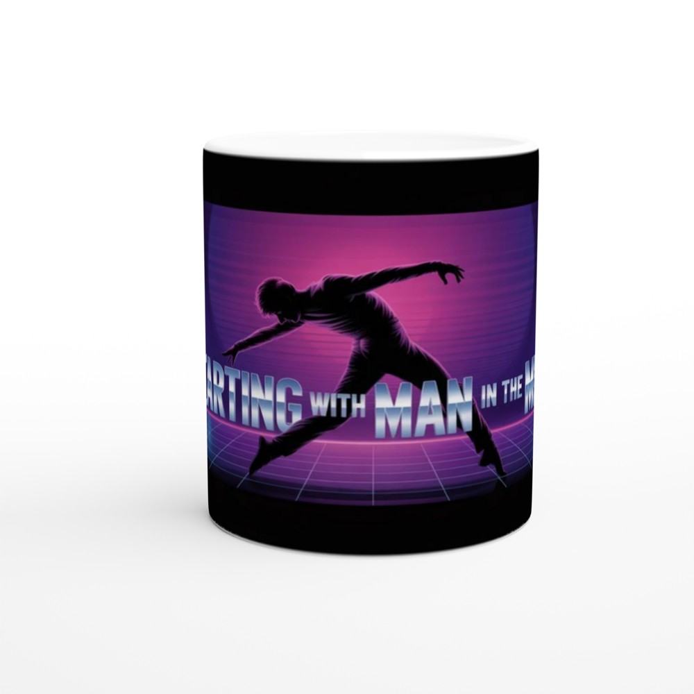 Man In The Mirror Dance Silhouette Retro Mug — view 11