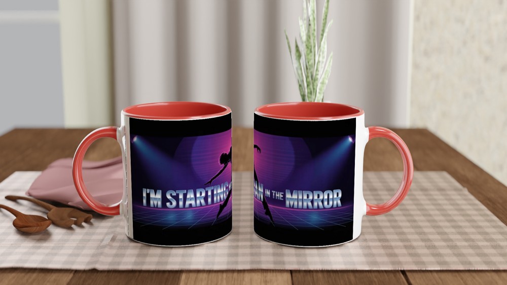 Man In The Mirror Dance Silhouette Retro Mug — view 7
