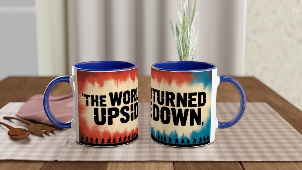 Hamilton Musical Mug | Yorktown Quote Gift | The World Turned Upside Down | Theatre Lover Present — view 4