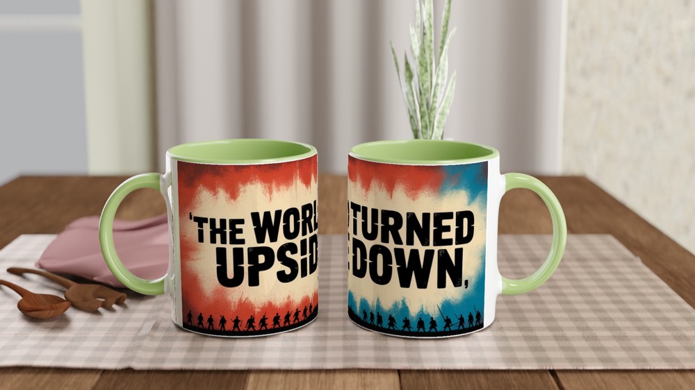 Hamilton Musical Mug | Yorktown Quote Gift | The World Turned Upside Down | Theatre Lover Present — view 5