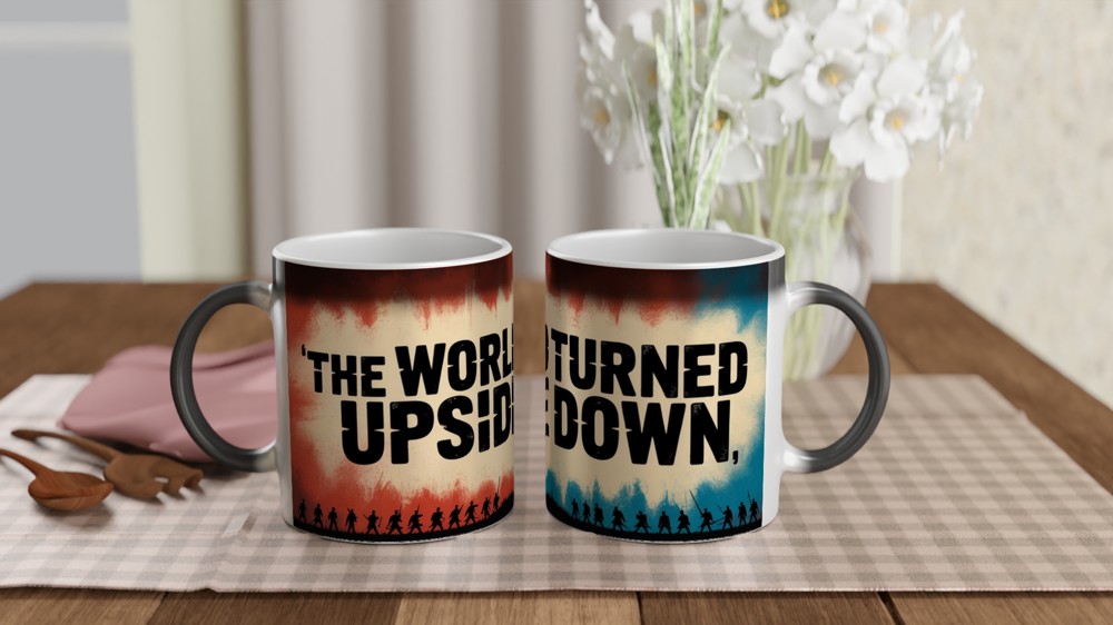 Hamilton Musical Mug | Yorktown Quote Gift | The World Turned Upside Down | Theatre Lover Present — view 3