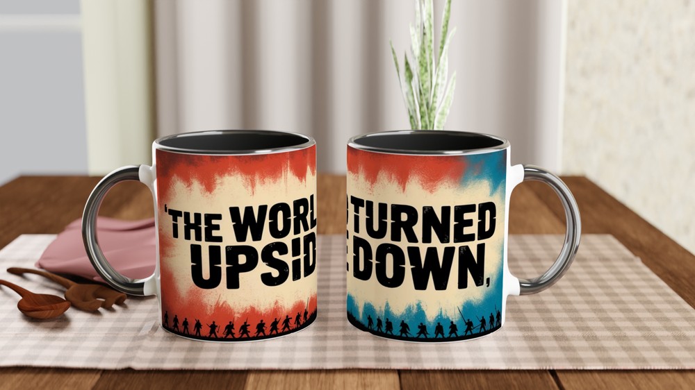 Hamilton Musical Mug | Yorktown Quote Gift | The World Turned Upside Down | Theatre Lover Present — view 9